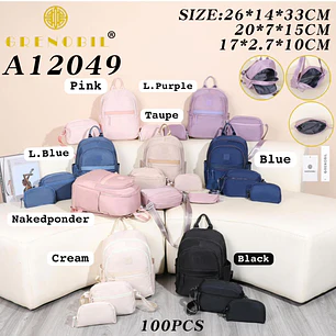 COMBO GRENOBIL MOCHILA + MARICONERA + MONEDERO MOD# A12049