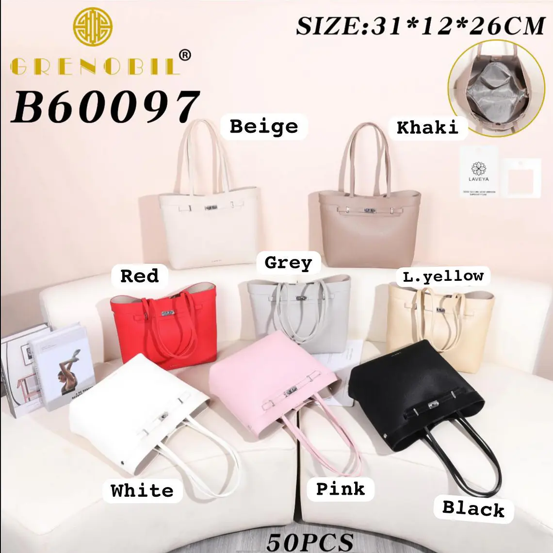 BOLSO CON COSMETIQUERA INCLUIDA LAVEYA MOD# B60097 1