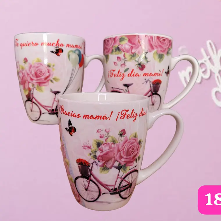 TAZA FELIZ DIA MAMÁ DE 350ML (AL AZAR) 🌸🤱🏾- COPIAR 17