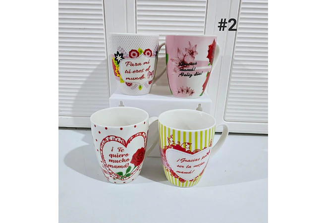 TAZA FELIZ DIA MAMÁ DE 350ML (AL AZAR) 🌸🤱🏾- COPIAR