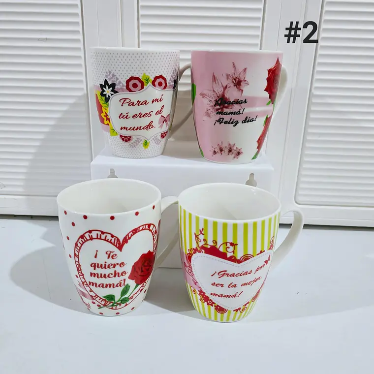 TAZA FELIZ DIA MAMÁ DE 350ML (AL AZAR) 🌸🤱🏾- COPIAR 7