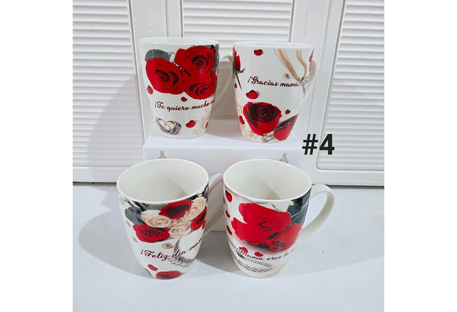 TAZA FELIZ DIA MAMÁ DE 350ML (AL AZAR) 🌸🤱🏾- COPIAR