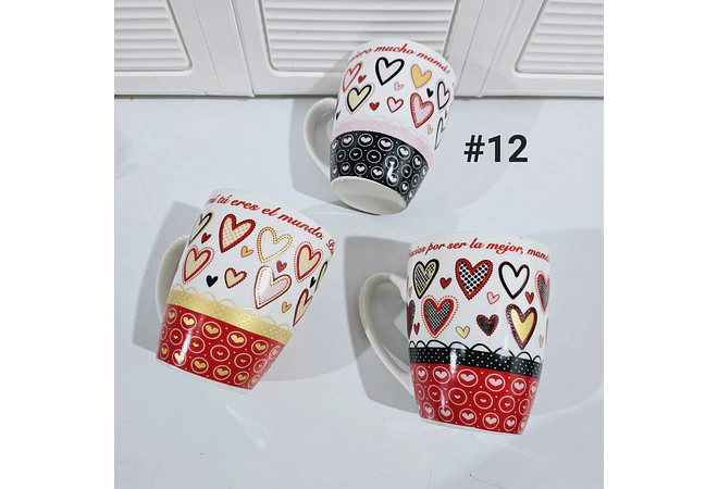 TAZA FELIZ DIA MAMÁ DE 350ML (AL AZAR) 🌸🤱🏾- COPIAR