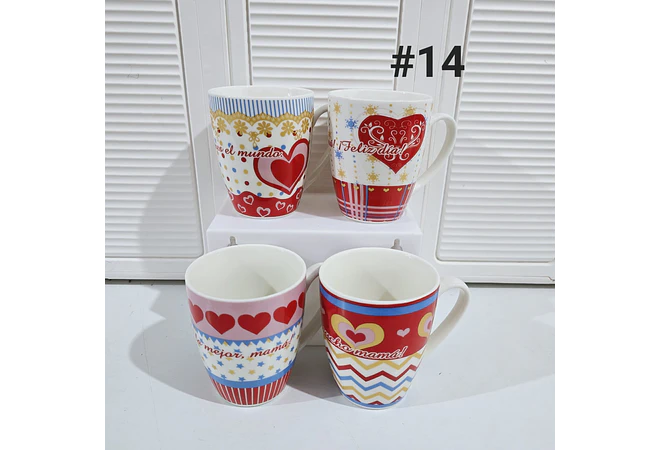 TAZA FELIZ DIA MAMÁ DE 350ML (AL AZAR) 🌸🤱🏾- COPIAR