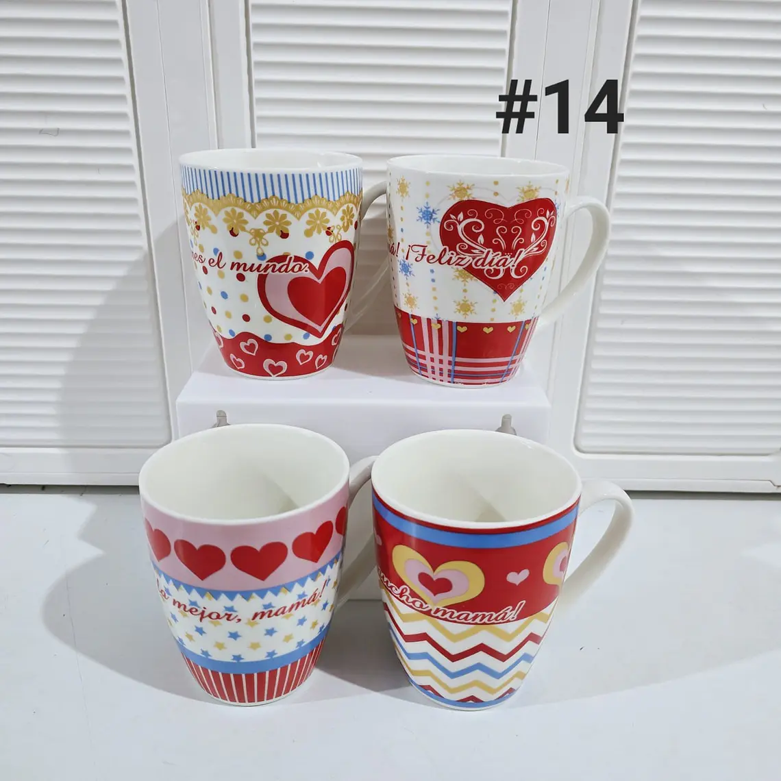 TAZA FELIZ DIA MAMÁ DE 350ML (AL AZAR) 🌸🤱🏾- COPIAR 15