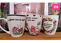 TAZA FELIZ DIA MAMÁ DE 350ML (AL AZAR) 🌸🤱🏾- COPIAR