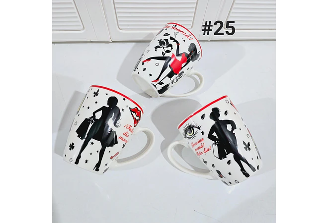 TAZA FELIZ DIA MAMÁ DE 350ML (AL AZAR) 🌸🤱🏾- COPIAR