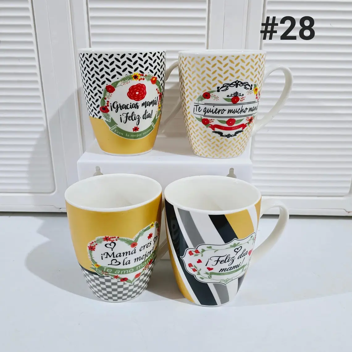 TAZA FELIZ DIA MAMÁ DE 350ML (AL AZAR) 🌸🤱🏾- COPIAR 23