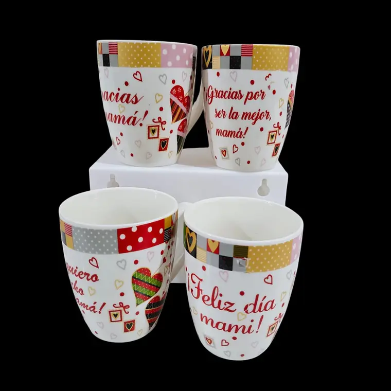TAZA FELIZ DIA MAMÁ DE 350ML (AL AZAR) 🌸🤱🏾- COPIAR 6