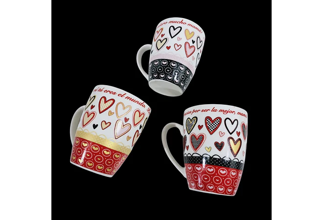 TAZA FELIZ DIA MAMÁ DE 350ML (AL AZAR) 🌸🤱🏾- COPIAR