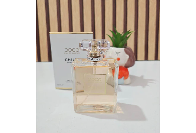 PERFUME 100ML CHILLE STORY OF LOVE MOD# L-427B🌸🌻(CAJITA BLANCA/DORADA)