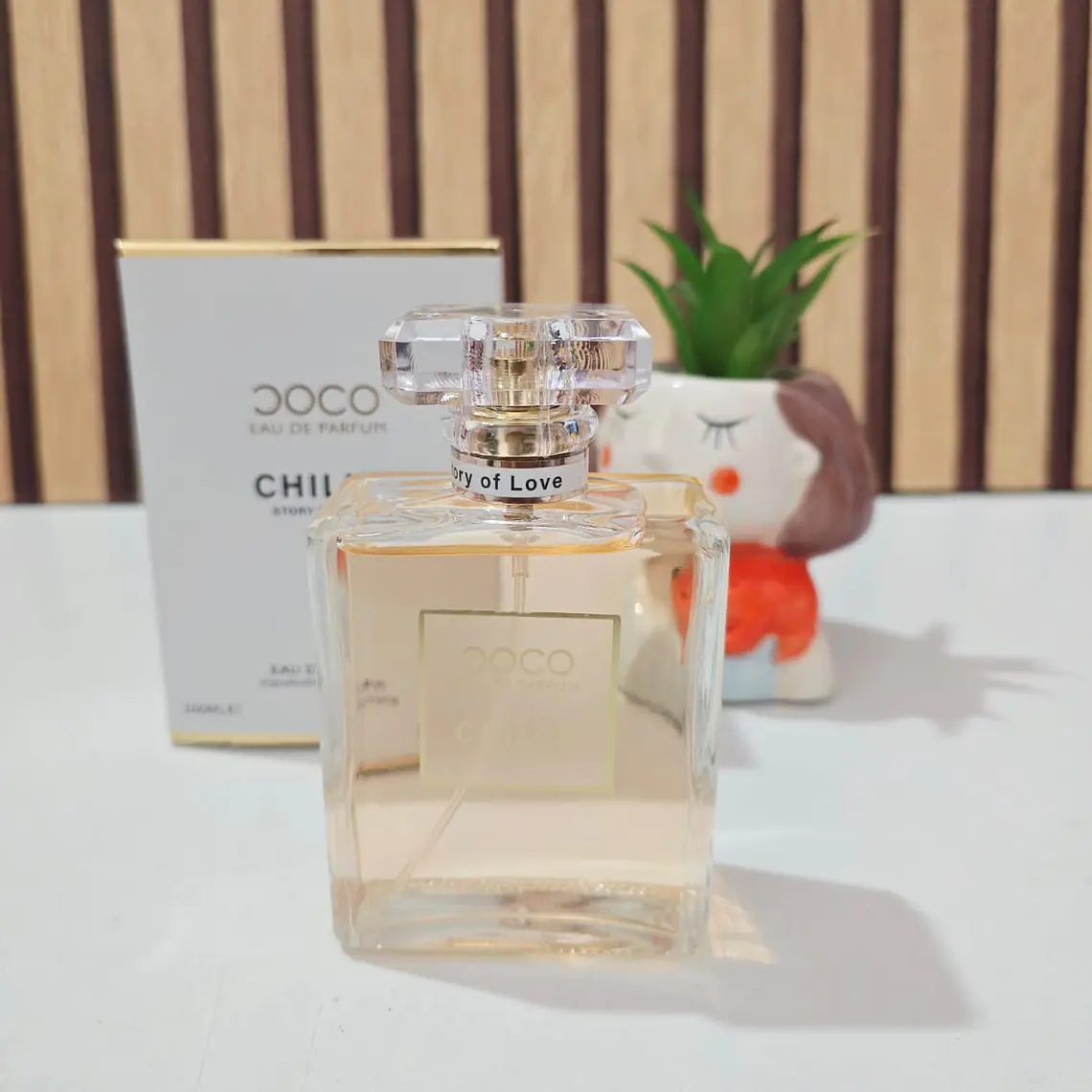 PERFUME 100ML CHILLE STORY OF LOVE MOD# L-427B🌸🌻(CAJITA BLANCA/DORADA) 2