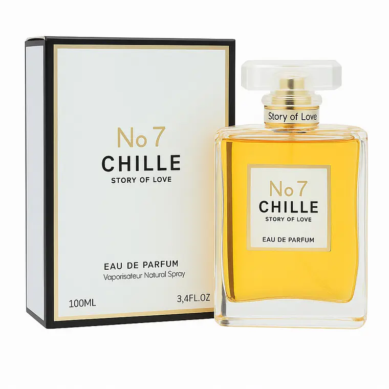 PERFUME 100ML CHILLE STORY OF LOVE No.7 MOD# L-427A💃🏻🌷(CAJITA BLANCA/NEGRA) 1