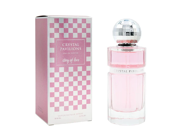 PERFUME 100ML CRYSTAL PAVILIONS STORY OF LOVE (ROSA)MOD# L-451B