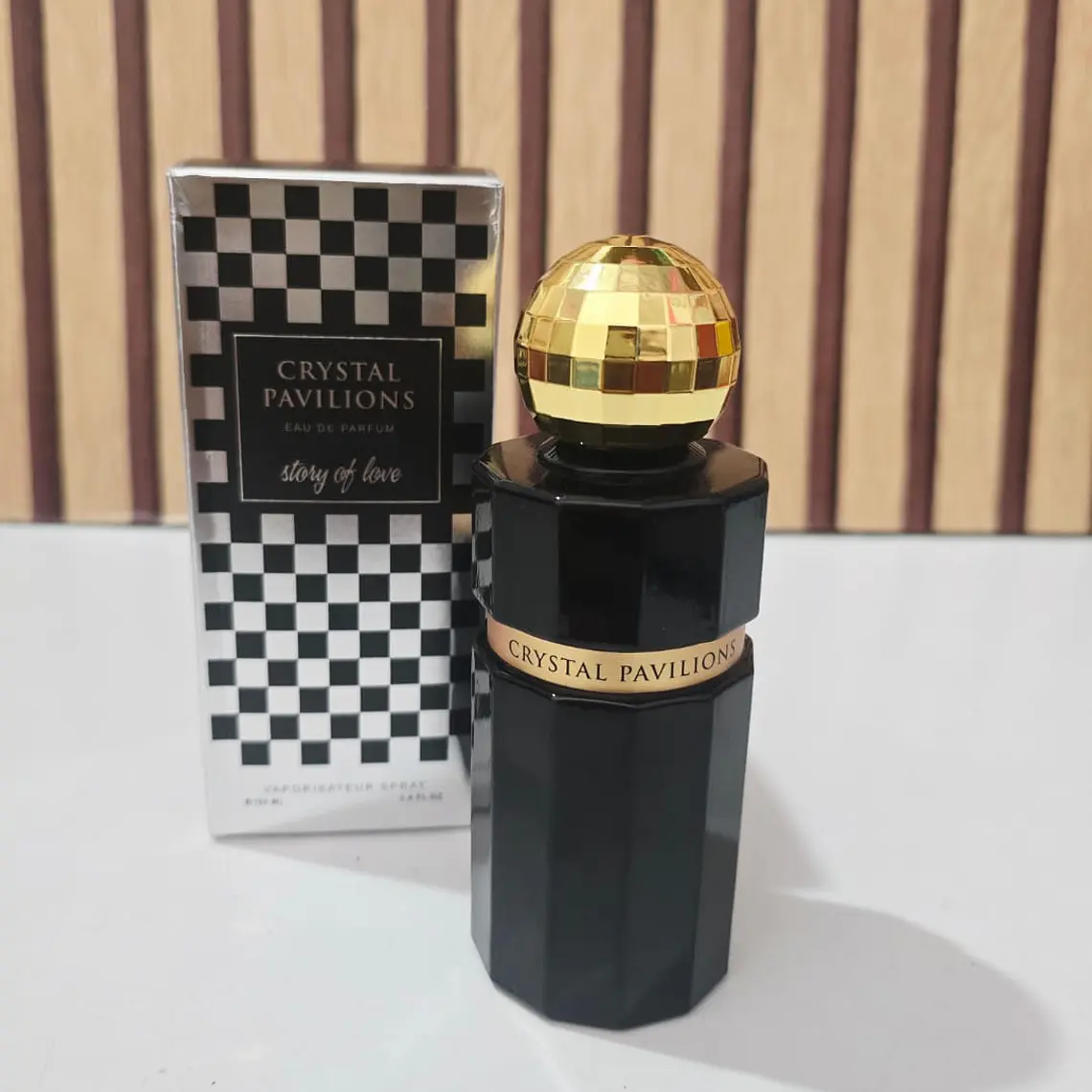 PERFUME 100ML CRYSTAL PAVILIONS STORY OF LOVE (NEGRO) MOD# L-451C 3