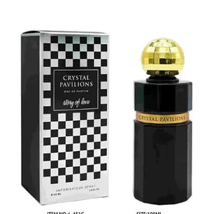 PERFUME 100ML CRYSTAL PAVILIONS STORY OF LOVE (NEGRO) MOD# L-451C