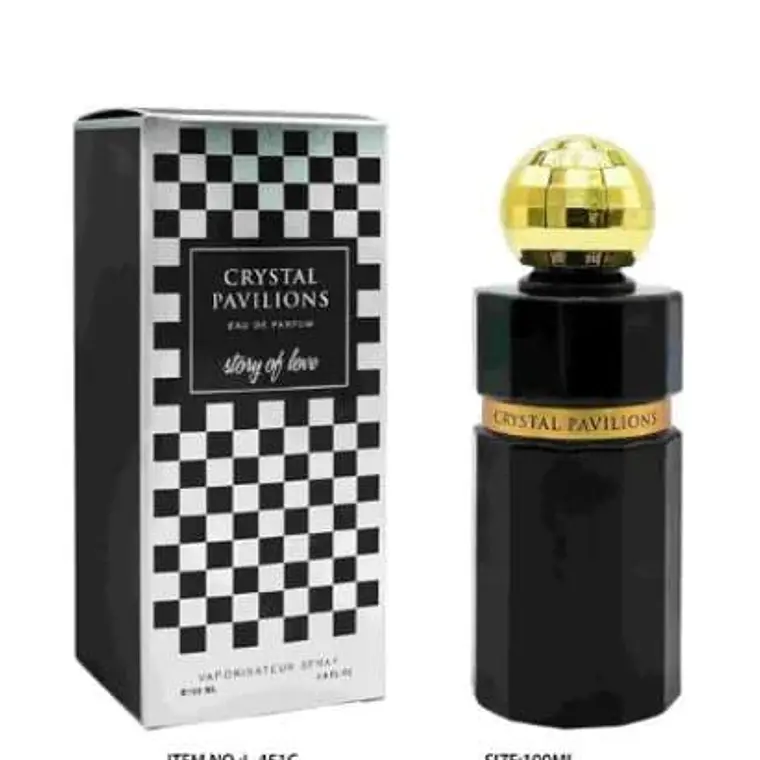 PERFUME 100ML CRYSTAL PAVILIONS STORY OF LOVE (NEGRO) MOD# L-451C 1