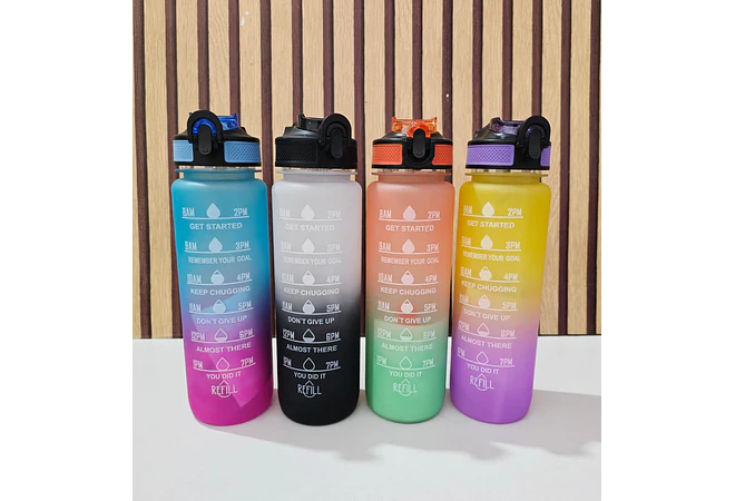 BOTE BICOLOR MOTOVADOR DE 1 LITRO MOD# BSJJ-35752🍋🥤
