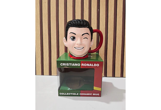 TAZA  DE 400ML MESSI O CRISTIANO