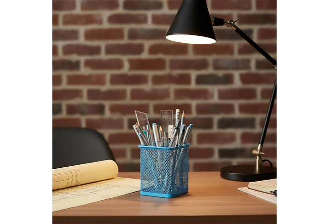 PORTALÁPICES ORGANIZADOR DE ESCRITORIO CUADRADO