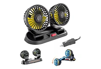VENTILADOR ELÉCTRICO DOBLE CABEZAL/PARA AUTO MOD# Mars-X666
