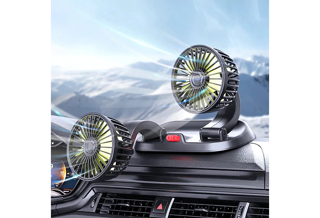 VENTILADOR ELÉCTRICO DOBLE CABEZAL/PARA AUTO MOD# Mars-X666