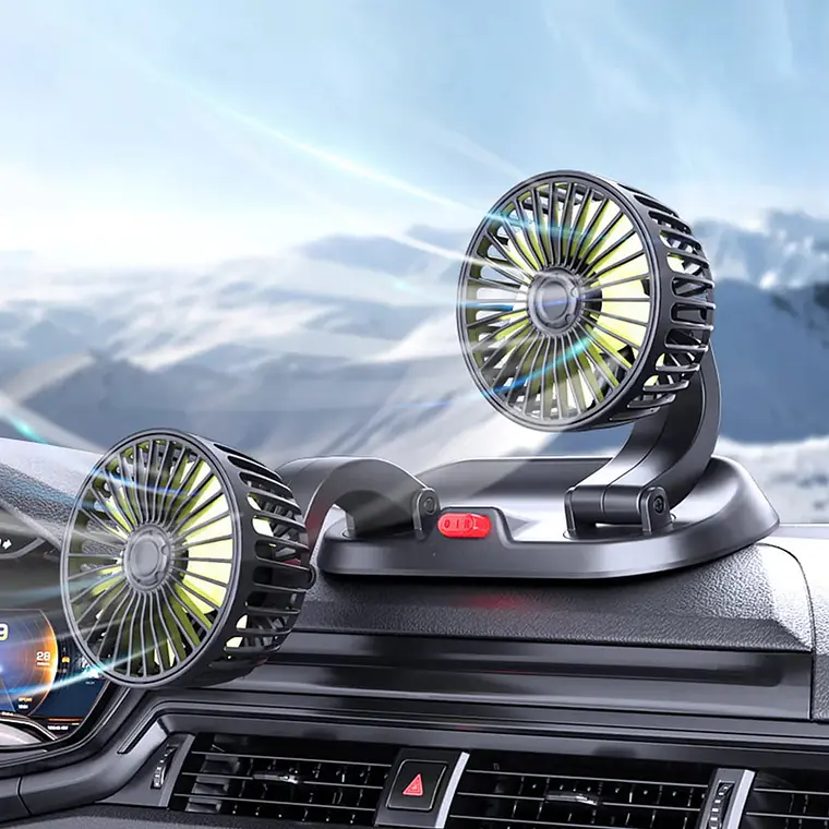 VENTILADOR ELÉCTRICO DOBLE CABEZAL/PARA AUTO MOD# Mars-X666 3