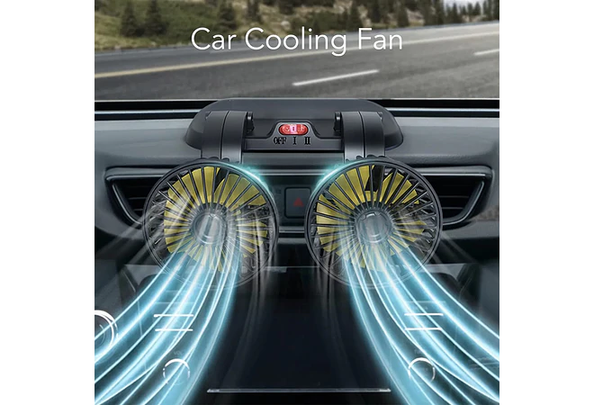 VENTILADOR ELÉCTRICO DOBLE CABEZAL/PARA AUTO MOD# Mars-X666