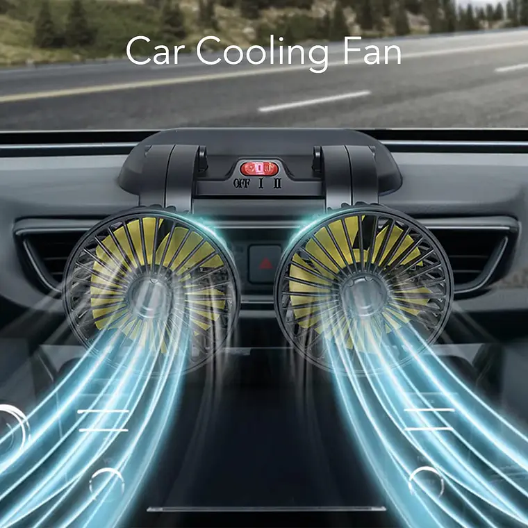 VENTILADOR ELÉCTRICO DOBLE CABEZAL/PARA AUTO MOD# Mars-X666 4