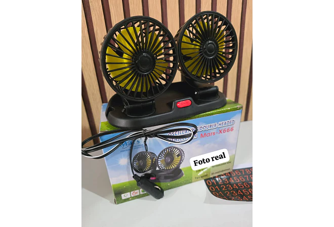 VENTILADOR ELÉCTRICO DOBLE CABEZAL/PARA AUTO MOD# Mars-X666