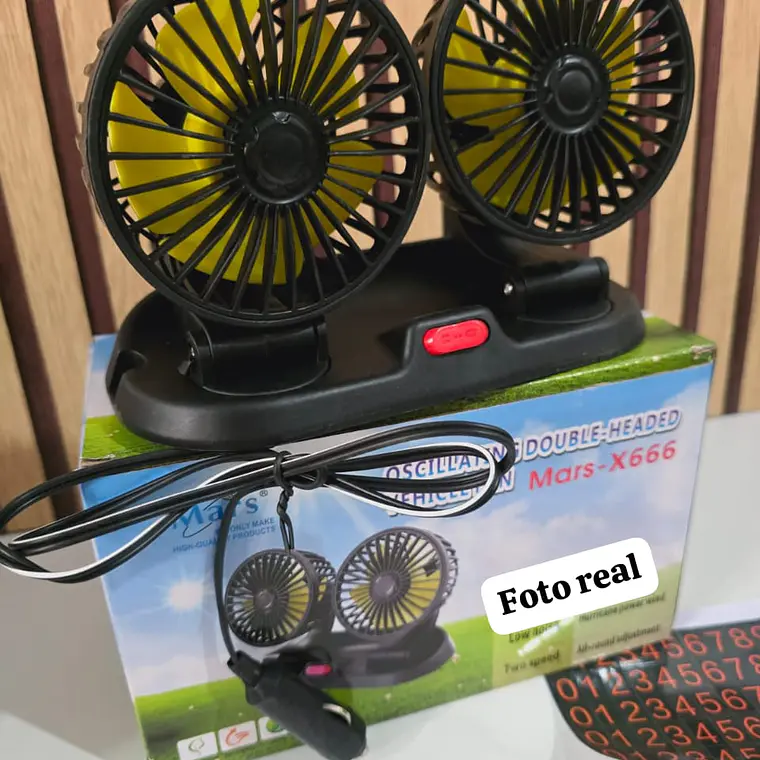 VENTILADOR ELÉCTRICO DOBLE CABEZAL/PARA AUTO MOD# Mars-X666 5