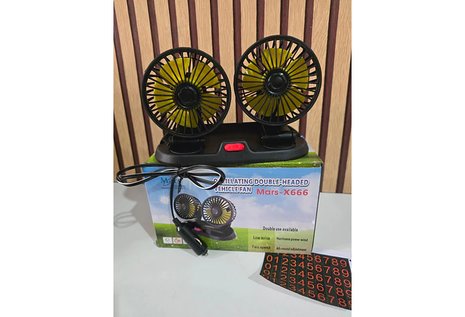 VENTILADOR ELÉCTRICO DOBLE CABEZAL/PARA AUTO MOD# Mars-X666