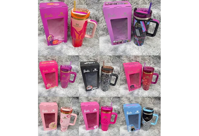 TERMO STANLEY 1.18L CON ASA SERIE BARBIE CAJITA DE COLOR MOD# V8B-40