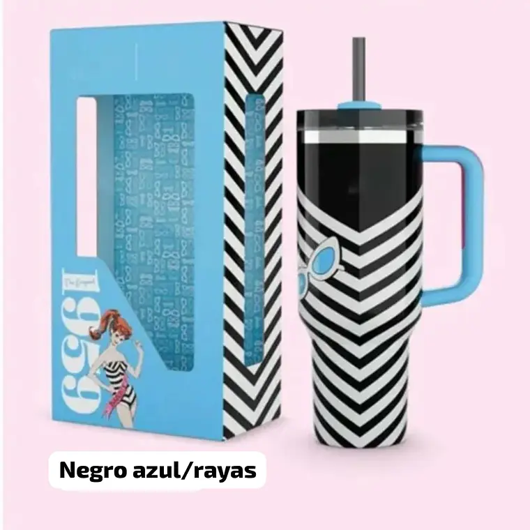 TERMO STANLEY 1.18L CON ASA SERIE BARBIE CAJITA DE COLOR MOD# V8B-40 1