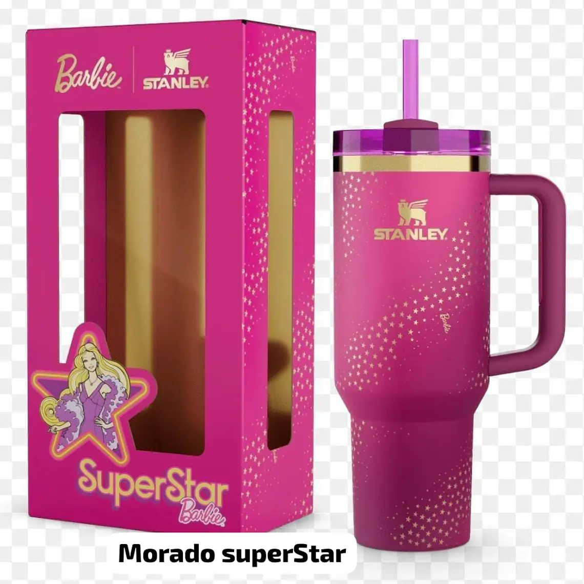 TERMO STANLEY 1.18L CON ASA SERIE BARBIE CAJITA DE COLOR MOD# V8B-40 9
