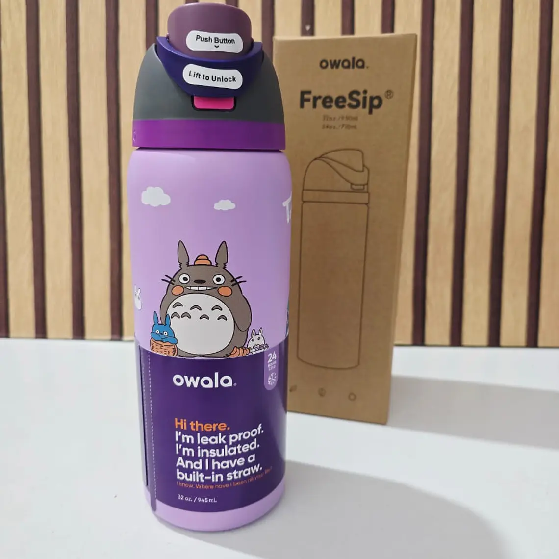 TERMO OWALA DE 950ML/ PEROSNAJES MOD# 2601🥤🍋‍🟩 2