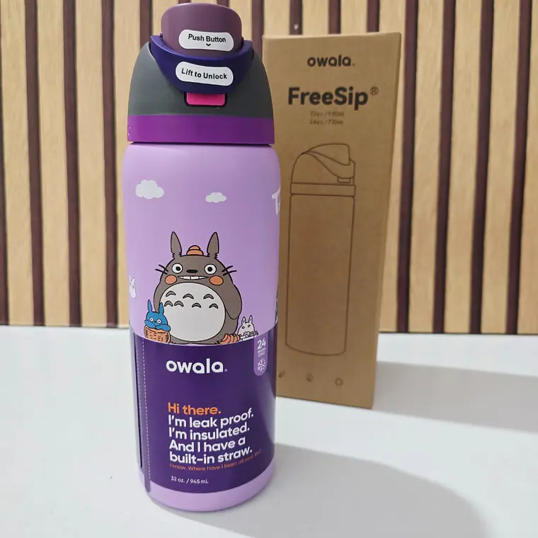 TERMO OWALA DE 950ML/ PEROSNAJES MOD# 2601🥤🍋‍🟩 2