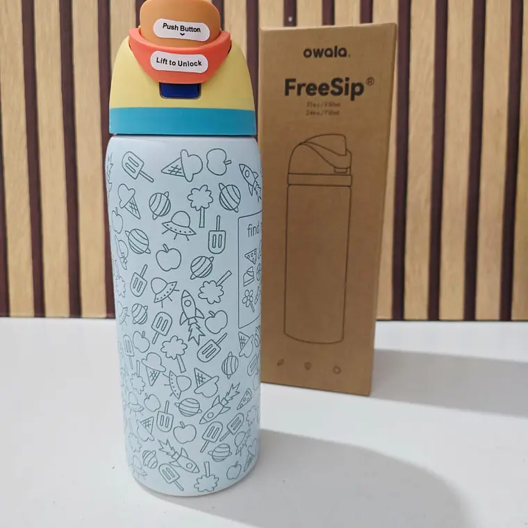 TERMO OWALA DE 950ML/ PEROSNAJES MOD# 2601🥤🍋‍🟩 19
