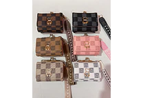 CARTERITA MONEDERO CUADROS OSITO MOD# Y-1015