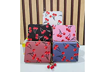 CARTERA/MONEDERO ESTAMPADO CEREZAS (AL AZAR) MOD# AM-630  🍒