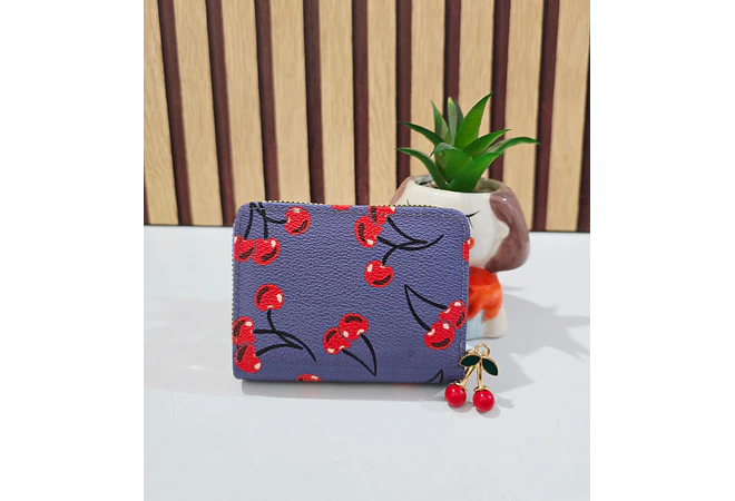 CARTERA/MONEDERO ESTAMPADO CEREZAS (AL AZAR) MOD# AM-630  🍒
