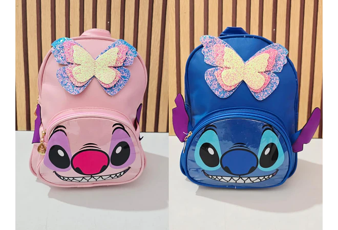 MOCHILA JUVENIL STICH MARIPOSA MOD# 9836