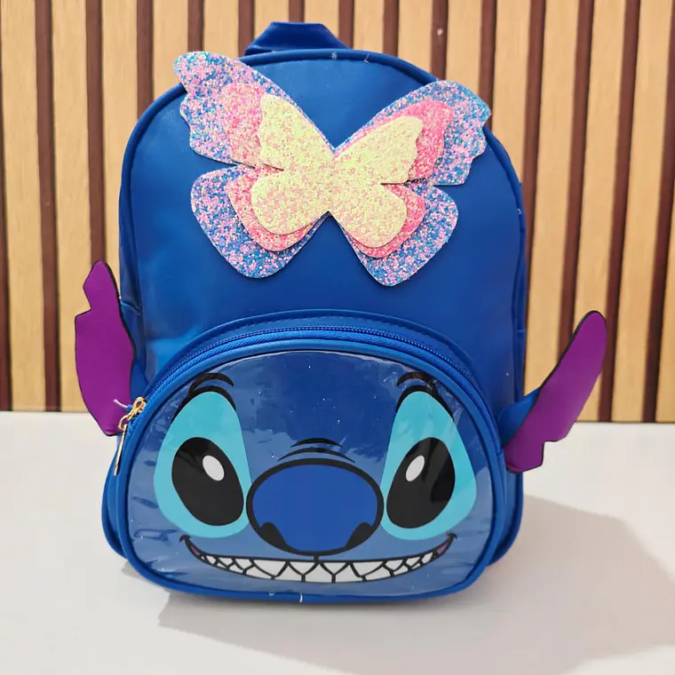 MOCHILA JUVENIL STICH MARIPOSA MOD# 9836 3