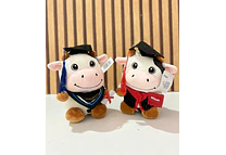PELUCHE VAQUITA CON BIRRETE 🎓  MOD# Y446 🐮
