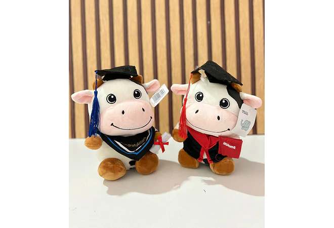 PELUCHE VAQUITA CON BIRRETE 🎓  MOD# Y446 🐮