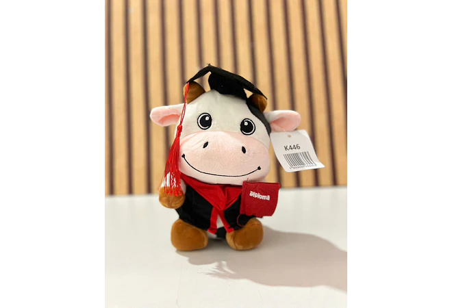 PELUCHE VAQUITA CON BIRRETE 🎓  MOD# Y446 🐮