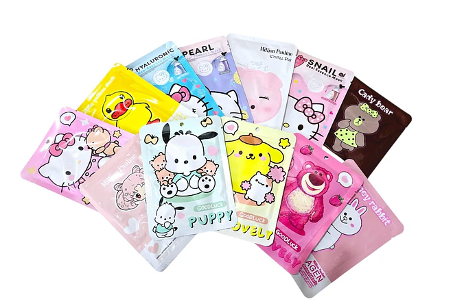 PAQ DE 10 MASCARILLAS KAWAII SURTIDAS AL AZAR