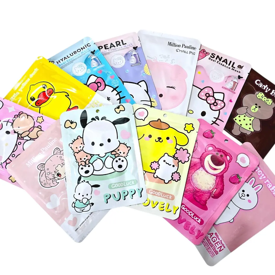 PAQ DE 10 MASCARILLAS KAWAII SURTIDAS AL AZAR 1