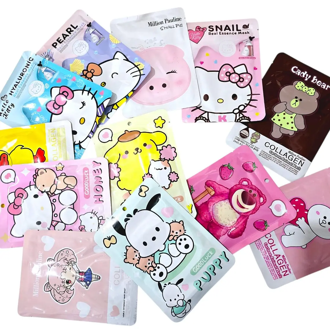 PAQ DE 10 MASCARILLAS KAWAII SURTIDAS AL AZAR 2