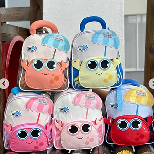 MOCHILA INFANTIL DISEÑO CANGREJO MOD# TX-99209 🥰🦀